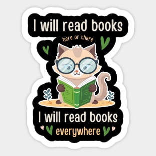 I Will Read Books  Bookish Bookworm  Readers Funny Book Lovers Sticker